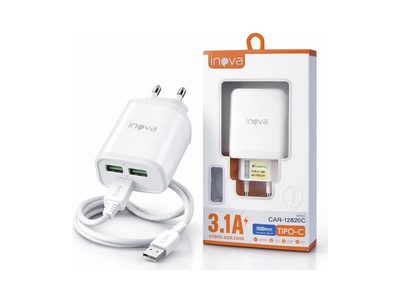 Carregador Celular Inova Tipo C 3.1A Cabo e Carregador