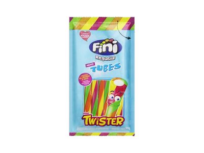 Bala Fini Tubes Twister Frutas Silvestres e Nata 80g